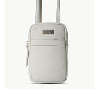 Assots London 'LEO' Ice Grey Nappa Real Leather Crossbody Mobile Phone Bag