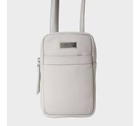 Assots London 'leo' Real Leather Crossbody Mobile Phone Bag In Grey Grey