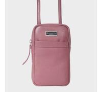 Assots London 'leo' Real Leather Crossbody Mobile Phone Bag In Pink Pink