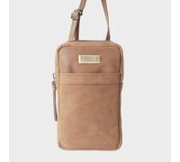 Assots London 'leo' Real Leather Crossbody Mobile Phone Bag In Tan Tan
