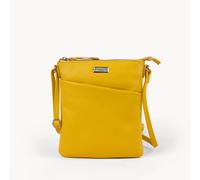 Assots London 'linby' Pebble Grain Leather Crossbody Sling Bag In Bright Yellow Bright Yellow