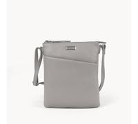 Assots London 'linby' Pebble Grain Leather Crossbody Sling Bag In Grey Grey