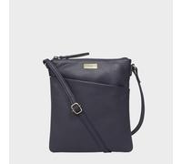 Assots London 'linby' Pebble Grain Leather Crossbody Sling Bag In Navy Navy One Size