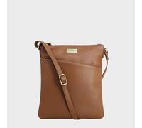 Assots London 'linby' Pebble Grain Leather Crossbody Sling Bag In Tan Tan