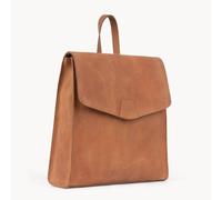 Assots London Margaret' Distressed Vintage Real Leather Flap Over Backpack In Tan Tan One Size