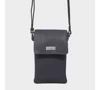 Assots London 'maria' Full Grain Real Leather Crossbody Phone Bag In Navy Navy