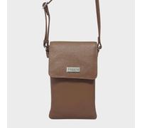 Assots London 'maria' Full Grain Real Leather Crossbody Phone Bag In Tan Tan One Size