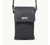 Assots London 'MARIA' Navy Pebble Grain Real Leather Crossbody Phone Bag