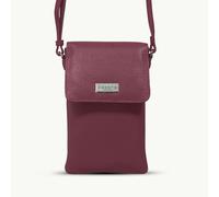 Assots London 'MARIA' Pink Pebble Grain Real Leather Crossbody Phone Bag