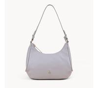 Assots London 'natasha' Pebble Grain Real Shoulder Bag In Grey Grey