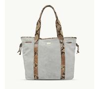 Assots London 'POLLY' Ice Grey Real Suede Leather Oversized Designer Tote Bag