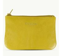 Assots London 'Poppy' Yellow Full Grain Leather Zip Top Coin Purse