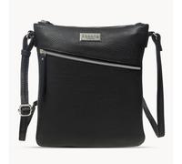 Assots London 'rosy' Pebble Grain Soft Real Leather Crossbody Bag In Black Black One Size