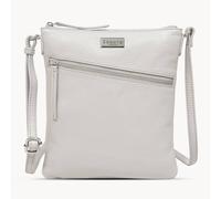 Assots London 'rosy' Pebble Grain Soft Real Leather Crossbody Bag In Light Grey Light Grey One Size