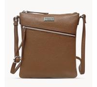 Assots London 'rosy' Pebble Grain Soft Real Leather Crossbody Bag In Tan Tan