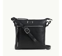 Assots London 'RUE' Black Pebble Grain Real Leather Crossbody Bag