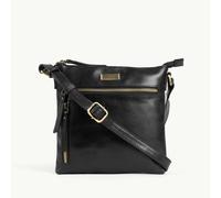 Assots London 'RUE' Black Polished VT Real Leather Crossbody Bag