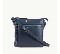 Assots London 'RUE' Navy Pebble Grain Real Leather Crossbody Bag