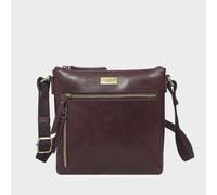 Assots London Rue' Polished Vt Real Leather Crossbody Bag In Plum Plum One Size