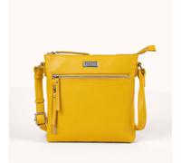 Assots London Rue' Soft Pebble Grain Leather Crossbody Bag In Bright Yellow Bright Yellow