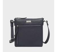Assots London Rue' Soft Pebble Grain Leather Crossbody Bag In Navy Navy