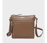 Assots London Rue' Soft Pebble Grain Leather Crossbody Bag In Tan Tan