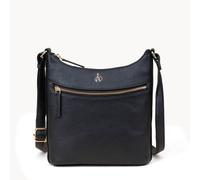 Assots London Sally' Pebble Grain Real Leather Crossbody Bag In Black Black
