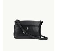 Assots London 'SANDRA' Black Soft Nappa Full Grain Real Leather Crossbody Bag