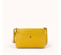 Assots London Sandra' Soft Full Grain Real Leather Crossbody Bag In Yellow Yellow