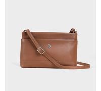 Assots London 'sandra' Soft Nappa Full Grain Real Leather Crossbody Bag In Tan Tan