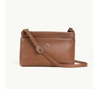 Assots London 'SANDRA' Tan Soft Nappa Full Grain Real Leather Crossbody Bag