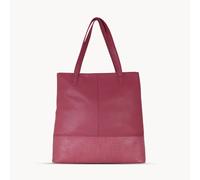 Assots London Sienna' Embossed Croc + Pebble Grain Unlined Leather Tote Bag In Dark Pink Dark Pink One Size