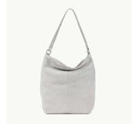 Assots London 'TINA' Grey Suede Real Leather Unlined Slouchy Shopper Tote Bag