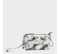 Assots London 'todd' Tie Dye Real Leather Crossbody Wristlet Bag In Black Black One Size
