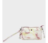 Assots London 'todd' Tie Dye Real Leather Crossbody Wristlet Bag In Yellow Yellow