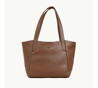Assots London 'URBAN TOTE' Tan Pebble Grain Real Leather Work Tote Bag