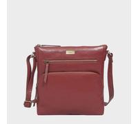 Assots London Women's 'AGATHA' Real Leather Crossbody Bag in Dark Red Assots London Dark Red One Size