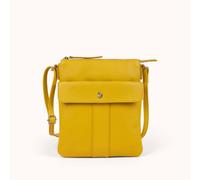 Assots London Women's 'AMBA' Soft Full Grain Real Leather Crossbody Bag in Yellow