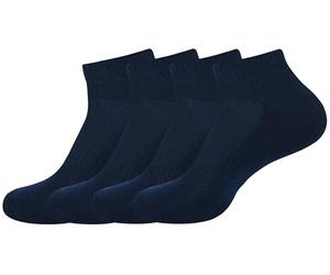ASSOTS LONDON Women's Ankle Socks, Pack of 4 Socks, Color - 4 Navy Blue, Size - 4 to 7, 4 Navy Blue, 4-7