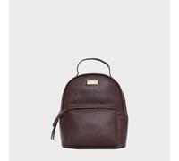 Assots London Women's Betty' Zip Top Mini Pebble Grain Leather Backpack in Burgundy
