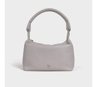 Assots London Women's 'CITY BAG' Soft Pebble Grain Real Leather Shoulder Bag in Light Grey Assots London Light Grey One Size