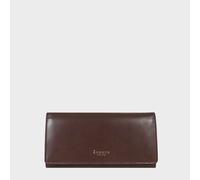 Assots London Women's 'CLAIRE' Real Polished VT Vintage Leather Flap Over Purse in Brown