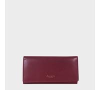Assots London Women's 'CLAIRE' Real Polished VT Vintage Leather Flap Over Purse in Dark Red Assots London Dark Red One Size