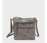 Assots London Women's 'CORI' Distressed Vintage Real Leather Crossbody Bag in Grey Assots London Grey One Size