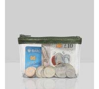 Assots London Women's 'Diana' Full Grain Leather Zip Top Coin Purse in Dark Green
