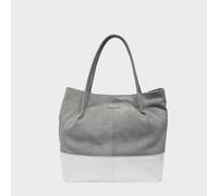 Assots London Women's DONNA' Metallic Real Leather Unlined Designer Shopper Bag in Metallic Silver Assots London Metallic Silver