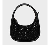 Assots London Women's 'FESTIVE BAG' Black & Gold Star Sparkle Genuine Leather Shoulder Bag Assots London Black One Size