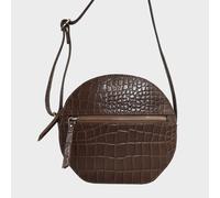 Assots London Women's JANE' Embossed Croc Leather Round Designer Crossbody Bag in Tan Assots London Tan One Size