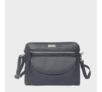 Assots London Women's 'JEAN' Soft Pebble Grain Real Leather Crossbody Bag in Navy Assots London Navy One Size
