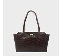 Assots London Women's 'JUDITH' Croc Real Leather Shoulder Bag in Brown Assots London Brown One Size